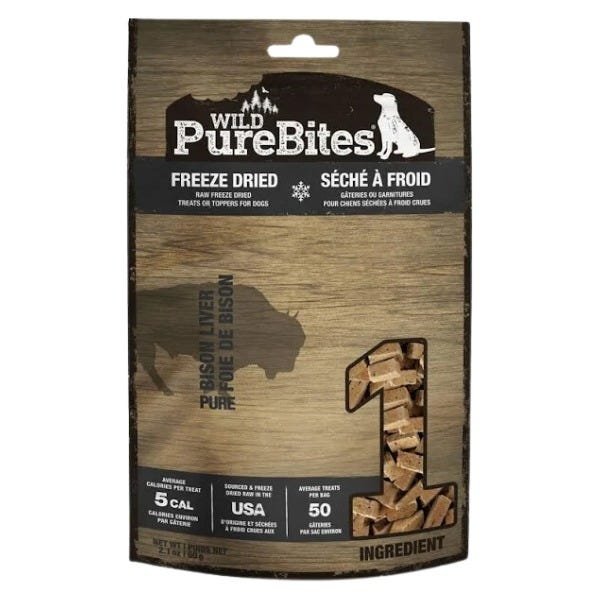 PureBites Wild Freeze Dried Treats - Bison Liver
