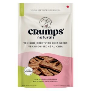 Crumps' Naturals Jerky Dog Treats - Venison with Chia Seeds