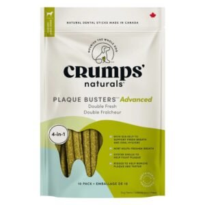 Crumps' Naturals Plaque Busters Advanced Dog Treats - Double Fresh