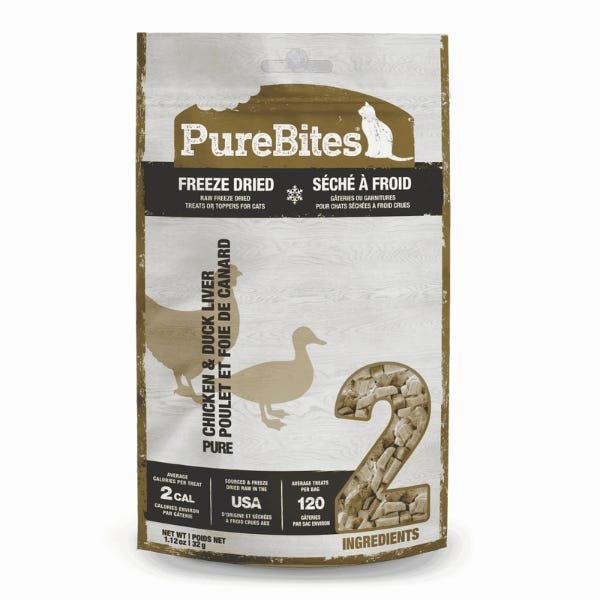 PureBites Freeze Dried Chicken Breast & Duck Liver Cat Treats
