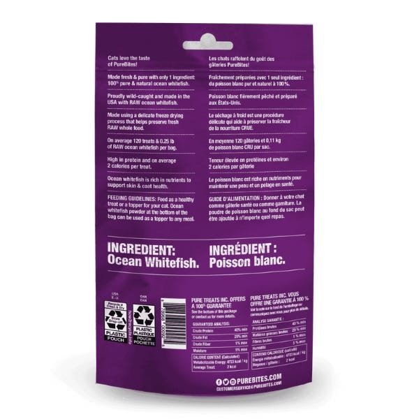 PureBites Freeze Dried Ocean Whitefish Cat Treat - Image 2