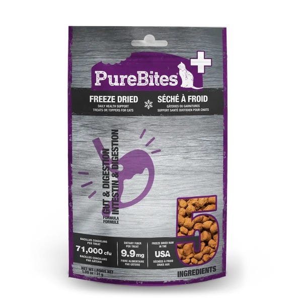 PureBites+ Freeze-Dried Functional Cat Treats - Gut & Digestion